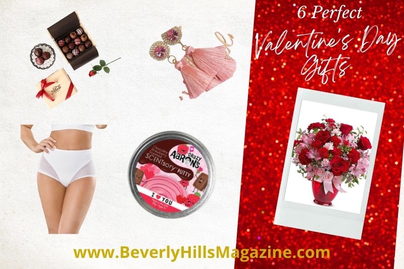 5 Perfect Valentine's Day Gifts Beverly Hills Magazine #bevhillsmag #thefiveperfectvalentine'sdaygifts #giftsideas #leonisa #hilliardschocolates #earrings