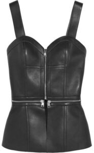 Alexander McQueen Leather Bustier. BUY NOW!!! #BevHillsMag #beverlyhillsmagazine #fashion #style #shopping #shoes