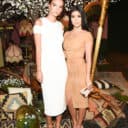 Emily Ratajkowski and Kourtney Kardashian at Alice & Olivia Fashion Runway Show