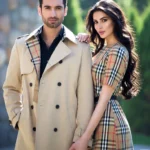 Model in Burberry dress and heels. Burberry: Timeless Fashion with Bristish Elegance #BevHillsMag, #BeverlyHills, #BeverlyHillsMagazine, #Burberry, #LuxuryFashion, #ModernStyle, #ShopFashionOnline, #FashionForWomen, #IconicStyle, #BritishLuxury