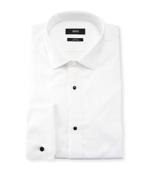 Hugo Boss Tuxedo Shirt. BUY NOW!!! #BevHillsMag #beverlyhillsmagazine #fashion #style #shopping #styleformen