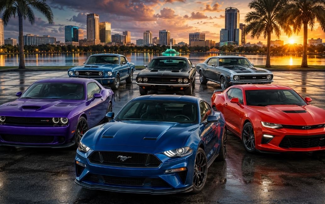 How to Choose the Best American Muscle Car for Your Orlando Lifestyle #BevHillsMag, #BeverlyHills, #BeverlyHillsMagazine, #MuscleCars, #FordMustang, #DodgeChallenger, #ChevroletCamaro, #CarEnthusiast, #AmericanMuscle, #OrlandoCars