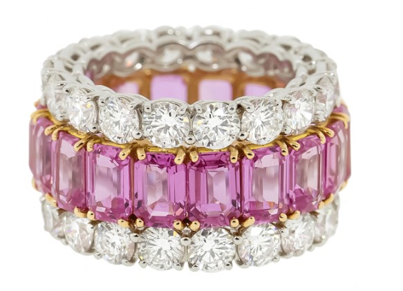 Beverly-Hills-Magazine-Black -Pink-Sapphire-Diamond-Silver-Diamond-Rings-Jewelry-1