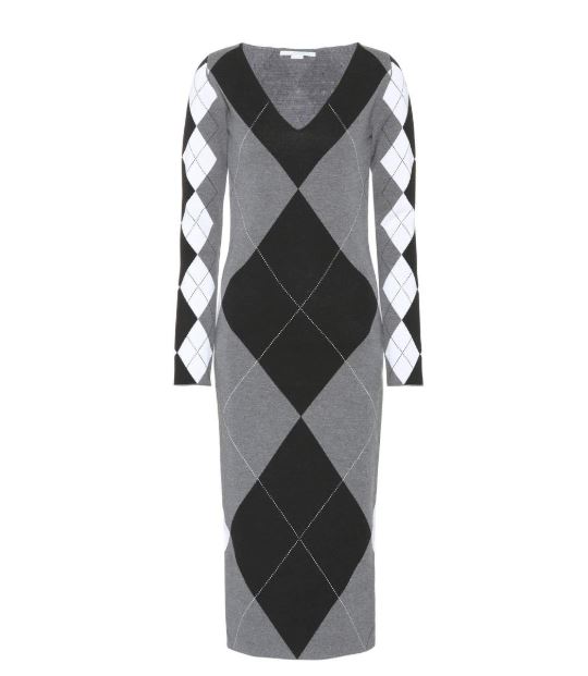 Stella McCartney Argyle Sweater Dress. BUY NOW!!! #beverlyhills #beverlyhillsmagazine #bevhillsmag #shop #fashion #style #handbags #stellamccartney #dress #shopstyle