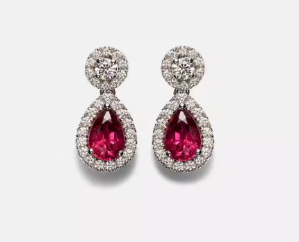 Ruby Red Earrings. BUY NOW!!! #bevhillsmag #beverlyhills #beverlyhillsmagazine #earrings #jewelry 