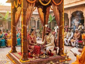 What to Wear to an Indian Wedding: Guest Dress Guide #BevHillsMag, #BeverlyHills, #BeverlyHillsMagazine, #IndianWedding, #WeddingFashion, #Lehenga, #SareeStyle, #SalwarKameez, #WeddingGuestStyle, #EthnicFashion