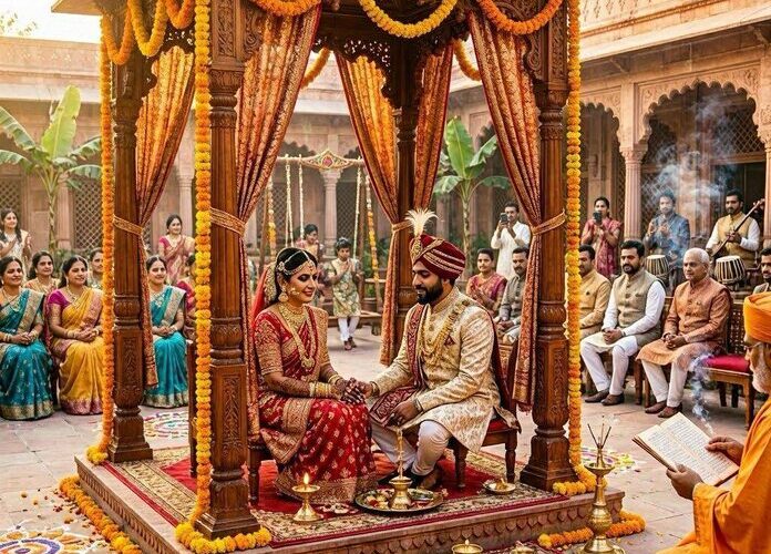 What to Wear to an Indian Wedding: Guest Dress Guide #BevHillsMag, #BeverlyHills, #BeverlyHillsMagazine, #IndianWedding, #WeddingFashion, #Lehenga, #SareeStyle, #SalwarKameez, #WeddingGuestStyle, #EthnicFashion