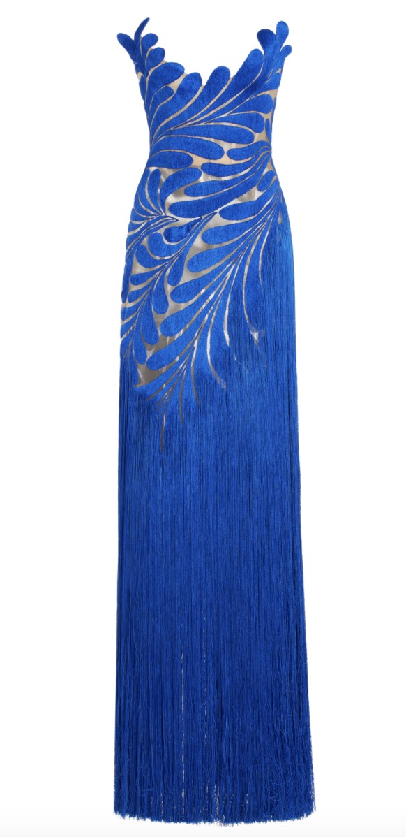 Oscar de la Renta Blue Gown. BUY NOW!!! #bevhillsmag #beverlyhills #beverlyhillsmagazine #bluegown #gown #oscardelarenta