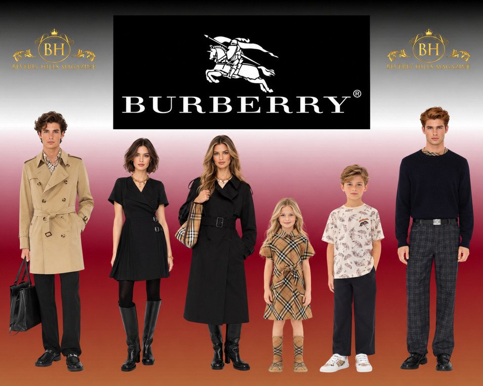 Burberry: Timeless Fashion with Bristish Elegance #BevHillsMag, #BeverlyHills, #BeverlyHillsMagazine, #Burberry, #LuxuryFashion, #ModernStyle, #ShopFashionOnline, #FashionForWomen, #IconicStyle, #BritishLuxury