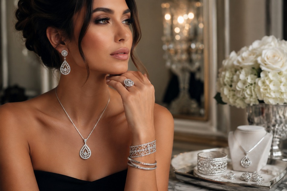 Silver Jewelry- Perfect for Glamour and Elegance #jewelry #ornament #silverjewelry #silveranklet #silverbracelet #silverchain