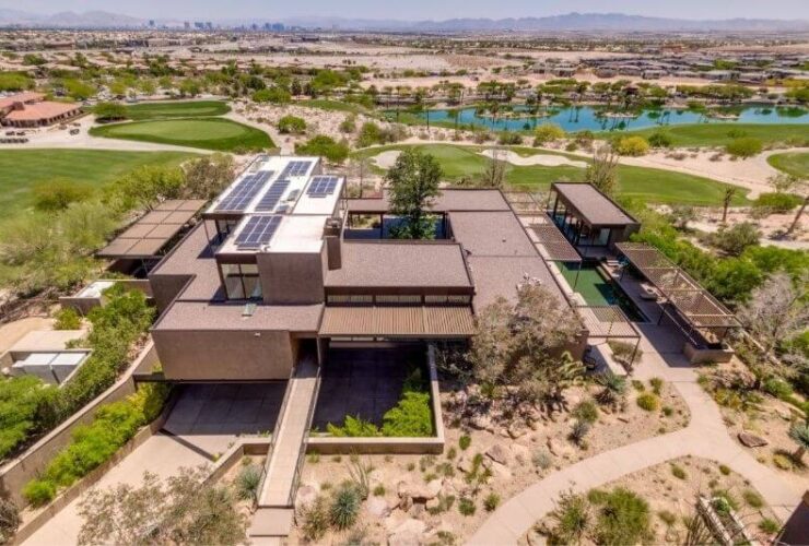 SkySpace - Las Vegas Ultra Contemporary with Unique Light Art!:#beverlyhills #beverlyhillsmagazine #skyspace #jim murrel #lightart #luxuryhomes #deserthomes #celebrityhomes #lasvegas #celebrity #modernhomes