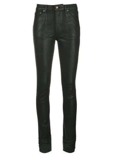 Saint Laurent Leather-Look Skinny Jeans. BUY NOW!!! #BevHillsMag #beverlyhillsmagazine #fashion #shop #style #shopping