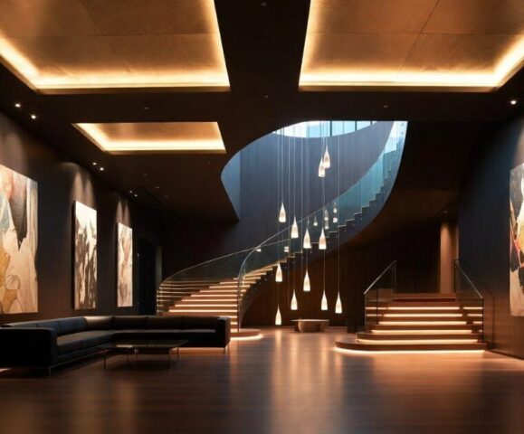 Luxury Modern Home WIth Luxury Lighting