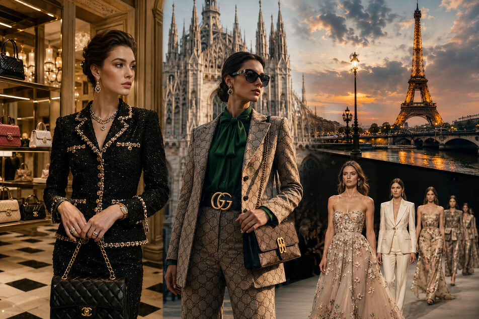 The Global Influence of European Luxury Fashion #BevHillsMag #BeverlyHills #BeverlyHillsMagazine #LuxuryFashion #EuropeanFashion #LuxuryStyle #FashionCulture #HauteCouture #LuxuryLifestyle #DesignerFashion