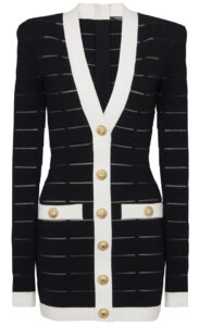 Balmain Black Mini Dress. BUY NOW!!! #bevhillsmag #beverlyhills #beverlyhillsmagazine #balmain #balmainblackdress #minidress #blackdress #balmaindress