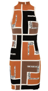 Fendi Color-Block Mini Dress. BUY NOW!!! #bevhillsmag #beverlyhills #beverlyhillsmagazine #minidress #orangedress #fendidress #fendi