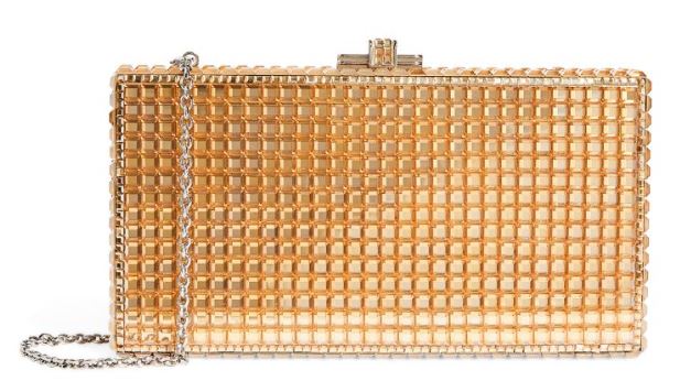Judith Leiber Clutch Bag. BUY NOW!!! #bevhillsmag #beverlyhills #beverlyhillsmagazine #gold#clutchbag #bag #judithleiber