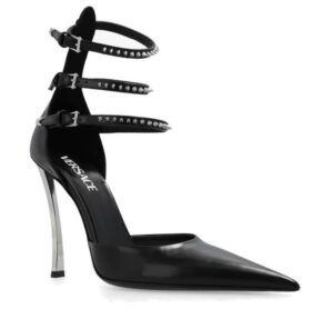 Versace Studded Pumps. BUY NOW!!! #bevhillsmag #beverlyhills #beverlyhillsmagazine #versace #versacestuddedpumps #studdedpumps #pumps #versacepumps
