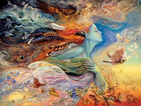 Josephine Wall is an English fantasy art painter and sculptor, whose beautiful artwork is heavily inspired by Arthur Rackham and the pre-Raphaelite artists.