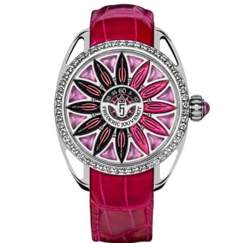 Surya, the world’s first watch to show the hours by means of 12 jumping petals.