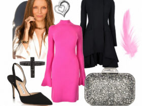 Shop 5-Item Hot Pink Style #BevHillsMag, #BeverlyHills, #BeverlyHillsMagazine, #SummerStyle, #FloralDress, #LuxuryFashion, #FashionInspiration, #StyleGoals, #ElegantFashion, #WomensFashion
