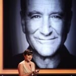 Zelda Williams accepts award on behalf of her Dad at the Noble Awards in Beverly Hills.
