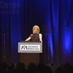 Sienna Miller speaks at the International Medical Corps Annual Awards