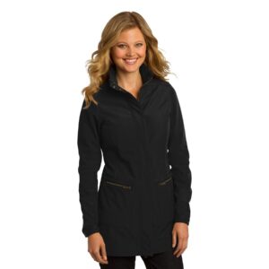 Women's Black Mini Trench Coat