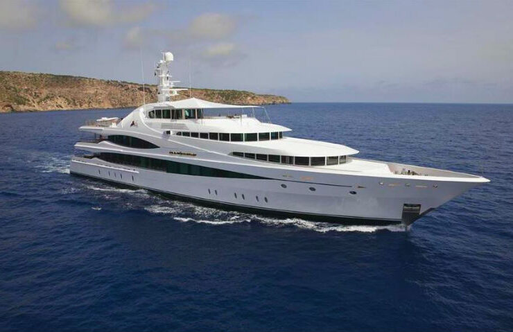 223' Luxury Yacht In Open Sea