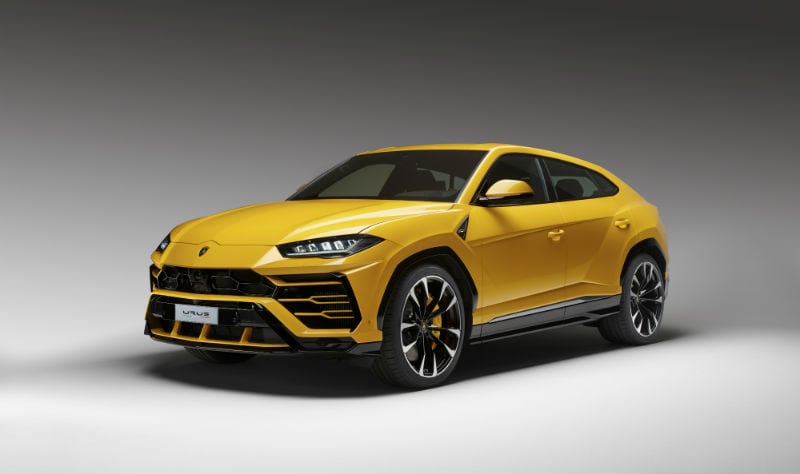 Yellow Lamborghini Urus