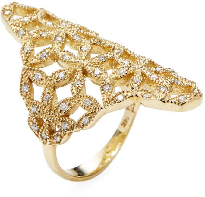 Mizuki Woven Petal Gold & Diamond Ring. BUY NOW!!!
