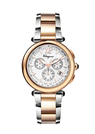 Silver and Gold Salvatore Ferragamo Man Watch