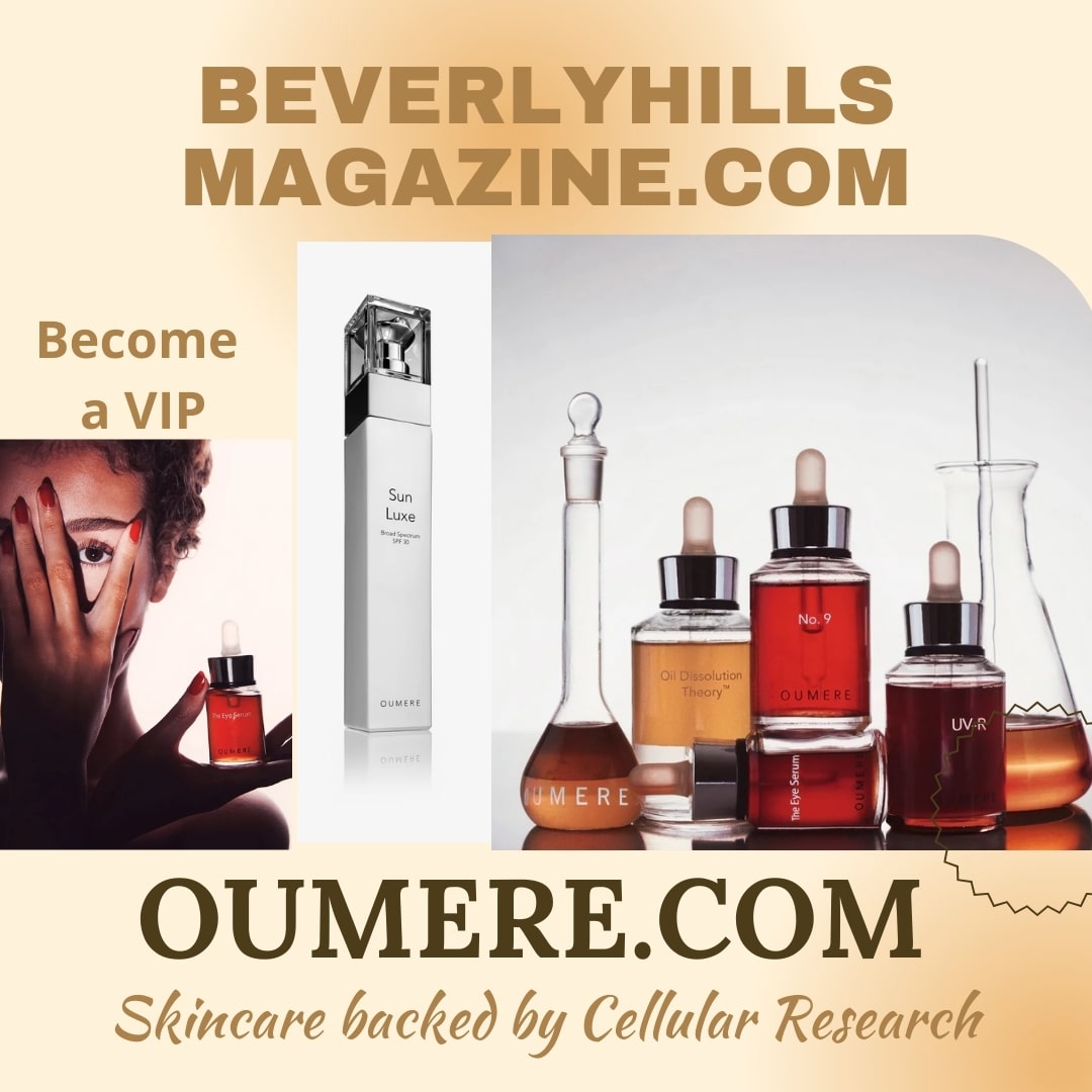 OUMERE Skincare Research in a Bottle Serum Sunscreen Beverly Hills Magazine Online Shop #TrueBeauty #Skincare #SkincareProducts #Serum #beauty #antiaging #sunscreen #Oumere #BeverlyHills #BevHillsMag #BeverlyHillsMagazine #shop