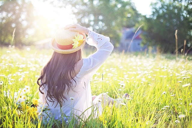 Beautiful Girl In The Summer Sun