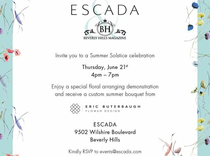 YOU'RE INVITED!!! June 21st #Summer Solstice in #Beverlyhills #fashion #style #party #escada #beverlyhillsmagaizne #bevhillsmag #shopstyle