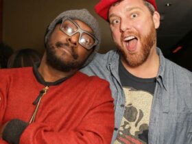 Will.I.Am and Friend at Pre-Grammy Pa