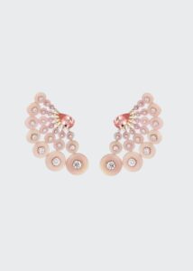 Fernando Jorge Astro Earrings in 18K Rose Gold Diamonds, Pink Opal and Morganite #diamonds #jewelry #jewels #earrings #FernandoJorge #fashion #style #shop #bevhillsmag #beverlyhillsmagazine #beverlyhills