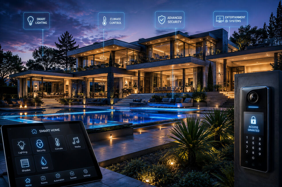 The Rise of Ultra-Luxury Smart Homes #BevHillsMag, #BeverlyHills, #BeverlyHillsMagazine, #LuxuryRealEstate, #SmartHomes, #LuxuryHomes, #SmartHomeTechnology, #LuxuryLifestyle, #BeverlyHillsRealEstate, #ModernLuxury