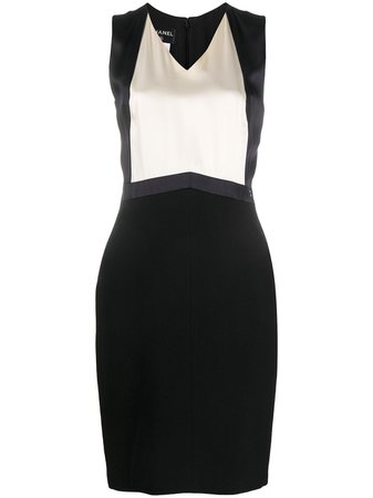 beverly hills magazine Chanel two tone dress