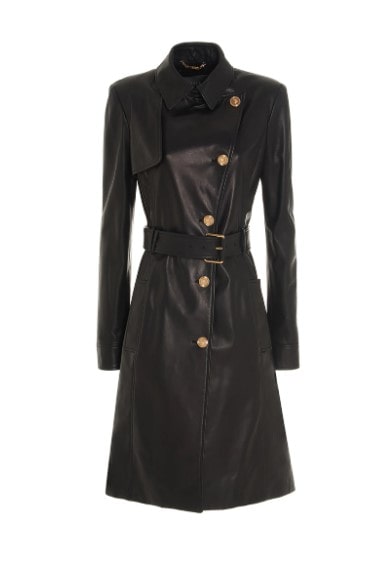 Beverly hills magazine Versace designers trench coat jacket