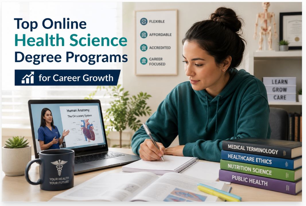 Top 7 Online Health Science Degree Programs for Career Growth #OnlineHealthScience #HealthScienceDegree #OnlineEducation #CareerGrowth #HealthcareCareers