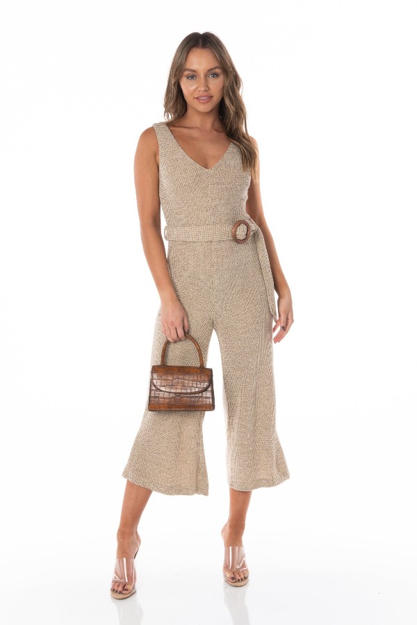 bicoastal woven knit beige jumpsuit sale rompers jumpers Southern Californian style Hypeach Boutique Beverly Hills Magazine