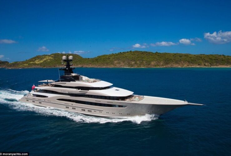 Superyachts Out In The Open Sea