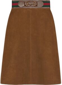 horsebit-suede-midi-skirt #Gucci #skirt #fashion #style #shop #bevhillsmag #beverlyhillsmagazine #beverlyhills