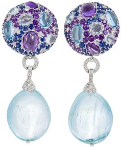 margot-mckinney-jewelry-multi-stone-detachable-drop-earrings-blue #fashion #style #shop #earrings #jewelry #jewel #bevhillsmag #beverlyhills #beverlyhillsmagazine