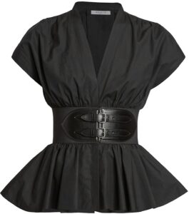 Alaia Black Peplum Top #style #shop #fashion #bevhillsmag #beverlyhills #beverlyhillsmagazine #Alaia #peplumtop #blouse