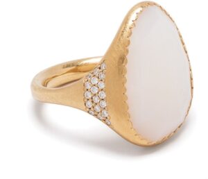 shinkai-18kt-yellow-gold-diamond-opal-ring #Shinkai #ring #jewelry #jewels #diamonds #opal #fashion #style #shop #bevhillmag #beverlyhillsmagazine #beverlyhills