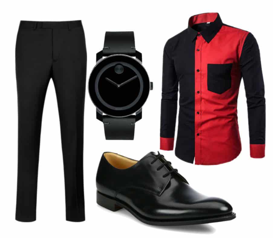 Black & Red Style For Men